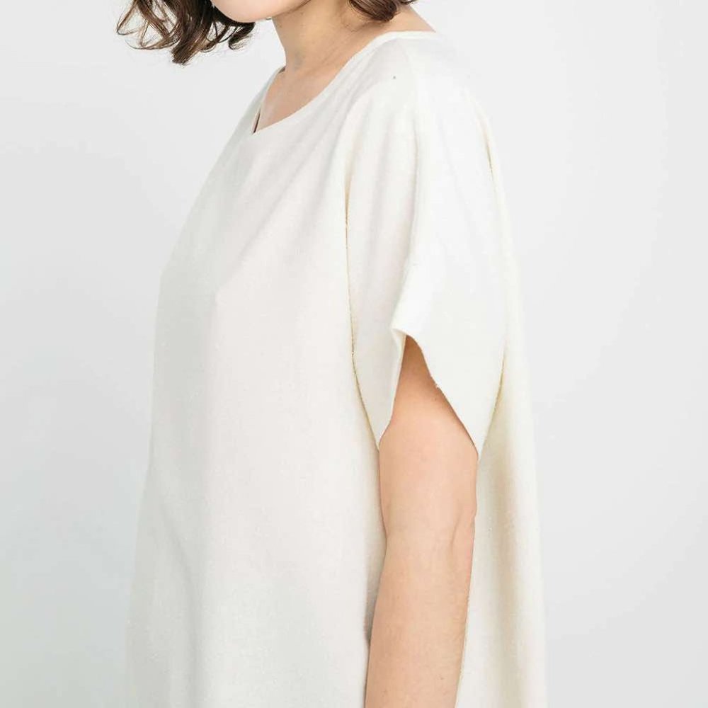 Elizabeth Suzann Georgia Tee in Ivory Silk - OS